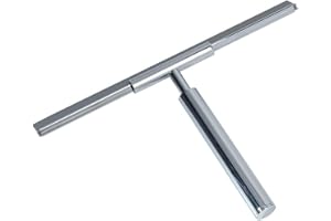 GEDY G-Thor, Tergivetro per doccia Colore cromo, Pulisci vetro in ottone, Misure 17,5X26X2,2 CM & 0,175 KG, 2 anni di garanzia, Design R&S Gedy, Cromato, Unica