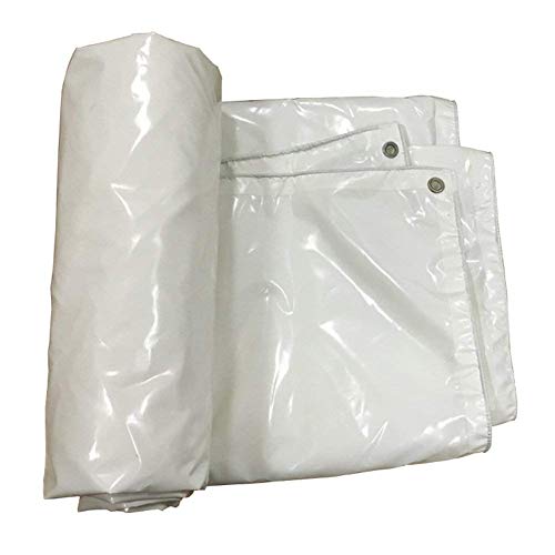 Preisvergleich Produktbild SSYBDUAN Plane, wasserdichtes und regendichtes blaues Segeltuch, langlebig und polymerbeständig, Dicke 0,5 mm (5,9x4,8 m) (Farbe : Blanco, größe : 3.9x3.9m)