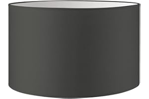 HOME SWEET HOME COLLECTION Home Sweet Home Moderne Abat-jour Bling | cylindre |35/35/21cm | Anthracite | Abat jour tissu | pour douille de lampe E27 | Abats-jour Plafond, Suspendue, Lampe de table
