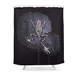 Suminla-Home Cortina de Ducha de Rana Morada de 1,82 m x 1,82 m