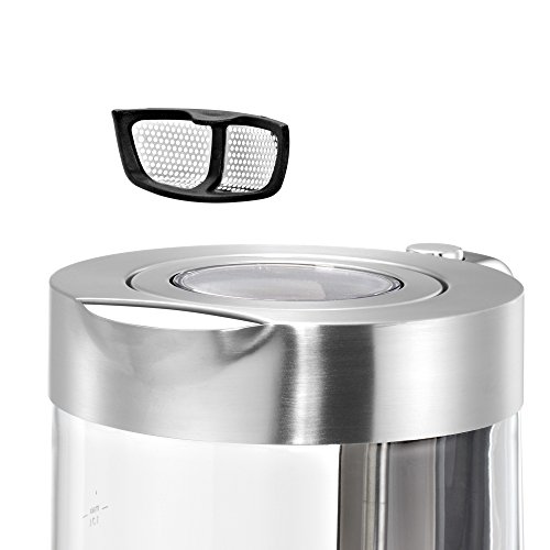 WMF LONO Glas Wasserkocher 1,7 l, 3000 W, SCHOTT DURAN Glas, Kalk-Wasserfilter, cromargan matt/silber - 4