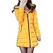 Produktbild TWBB Damen Winterjacke Daunenjacke leicht Wintermantel Outwear Steppjacke mit Kapuze Kapuzenpullover Daunenjacke Zusammenklappbar Warm mit Reißverschluss Jacke,9 Farben optional,Baumwolle,M-4XL