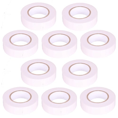 10 Stück PVC Isolierband Klebeband 10 Meter lang 15 mm breit -weiss-