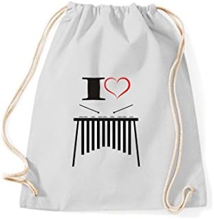 T-Shirt Stown Gym Bag Music I Love Xylophone, Light grey