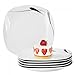 Produktbild 6er Set Dessert- Kuchenteller Lima 18,8cm Porzellan weiß mit Dekor