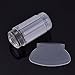 eBoot 2 Pieces Nail Art Stamper Plate and Scraper Set (Transparent)