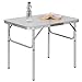 Produktbild Ultranatura Campingtisch Lindau, Alu Klapptisch leicht, Camping Tisch aus Aluminium mit Tragegriff, Gartentisch klappbar & stabil 75 x 55 x 60/25 cm