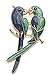 Produktbild SaySure - Design Double Birds Brooch Pin Enamel Classic Magpie