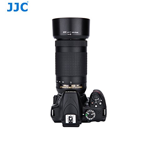 JJC Lh-77  d  di   Pare-Soleil pour Nikon AF-P DX NIKKOR 70   300  mm f 4 5   6 3  G Ed VR  Nikon AF-P DX NIKKOR 70   300  mm f 4 5   6 3  G Ed Objectif  remplace Nikon Hb-77  Pare-Soleil