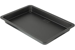 Zenker Bandeja horno universal en acero con revestimiento antiadherente teflón, Rustidera rectangular para asados, Fuente horno, Zenker, 1ud, Bandeja 42x29x4cm