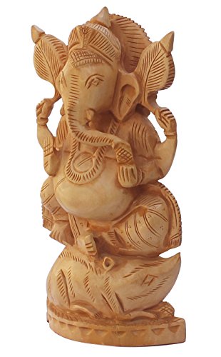SouvNear Herr Ganesha Statue – 20.3 cm- Holz – braun- dekorativ Figuren und Skulpturen aus Indien - 4
