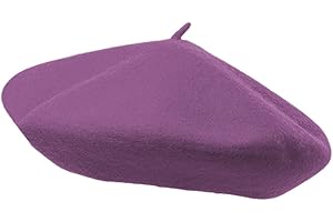 DKDXID Boina Francesa Mujer Lana Boina Sombrero Clásico Boina Mujer Invierno Boina Artista Parisino Gorro Francia Cálido Moderno Pintor Sombrero Otoño Redondo Beret Francés Vintage Boinas Niñas 58cm