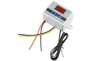 BGTXINGI XH-W3001 DC 12V 10A Microcomputer Digital Temperature Controller Digital Display Thermostat Control Switch and NTC 10K Thermistor Sensors Digital Temperature Probe (12V 120W)