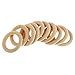Produktbild Generic 10pcs Unbehandelten Holz Lose Perlen DIY Armband Halskette Zubehör Papasliebchen Holzring natur - 5cm