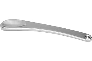 JUNFEIXUAN 1-Pack Mask Applicator Cosmetic Scraper Cream Scoop Applicator For Facial Makeup, Cream Scoop Beauty Spatula (silver)