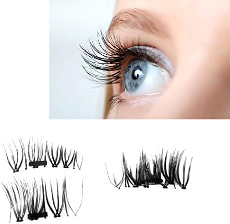 Xmansky Ultra Thin 3D REUSABLE Magnet 0.4 mm Magnetic Fake Eyelashes Fashion Saloon Bar, black
