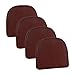 Produktbild Klear Vu Nakita Striped Non-Slip Dining Kitchen Chair Pads, 15" x 16", Set of 4 Cushions, Red
