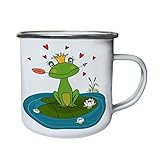 princesa rana Retro, lata, taza del esmalte 10oz/280ml v693e