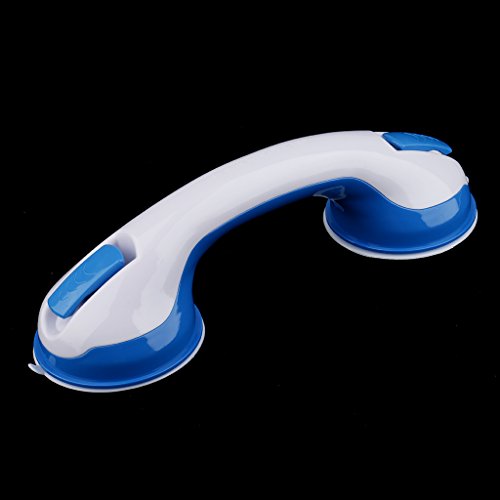 MagiDeal Griffstange Duschgriff Badewannengriff Saugnapfgriff Wannengriff Sauggriff Haltegriff mit Saugnäpfen – Blau - 7