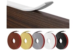 flintronic Forma U Cinta de Madera Cantos, 10m * 16mm TPE Protector Borde de Muebles, Cantoneras Cubrecantos Autoadhesiva, Proteccion para Mesas y Muebles, Puertas de Automóviles.(Blanco)