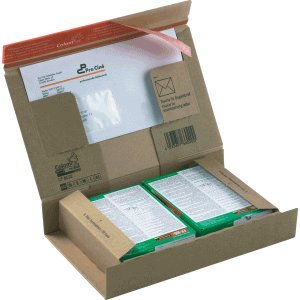 Preisvergleich Produktbild Colompac 20 x Versandkarton 215x155x43mm selbstklebend braun