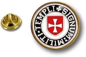 AKACHAFACTORY Akacha szpilki sosnowe odznaka metalowa flaga templariusze Rycerze Templariusz Krzyż Maltański r6