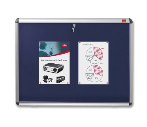 Nobo Internal Display Case with Vibrant Internal Felt Board (Blue, A0)