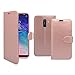 Price comparison product image Wallet Flip Cover Case In Rose Gold For Galaxy A6 Plus 2018