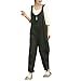 Produktbild cinnamou Damen Retro Ärmellose Latzhose aus Baumwolle Lässig Insgesamt Baggy Taschen Lange Harem Playsuit Hose Jumpsuits Overalls Sommerhosen Ballonhose