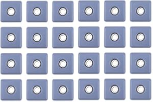 Pvczool 24 PièCes SéRies Curseurs de Meubles 30Mm Protecteurs de Jambe de Meubles avec Vis Protecteurs de Jambe de Chaise CarréE Tampons de Glissement de Meubles