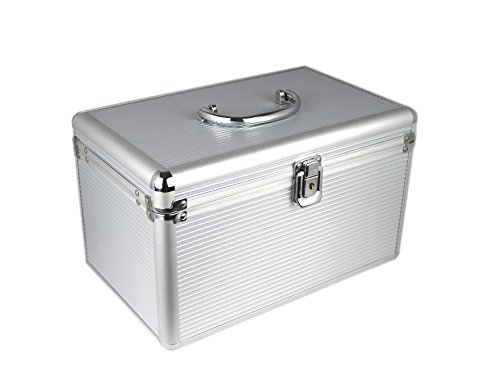 KScase Aluminium CD-Koffer für 200 CDs 300x190x185mm Silber - 2
