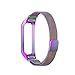 Produktbild Happysdh Armband für Samsung Galaxy fit-e R375,Smartwatch Zubehör Mailänder Edelstahl Ersatzarmband Armbänder Smartwatch für Männer Frauen (B)