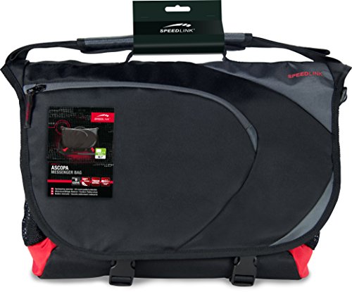 Speedlink Ascopa Core Gaming-Style Notebooktasche (Tragegriff, verstellbarer gepolsterter Schultergurt, geeignet für Laptop bis zu 40,9 cm (16,1 Zoll)) schwarz/rot - 4