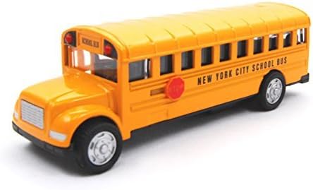 Favorict - Die Cast NYC School Bus Pull Back Action and Openable Door 5 Long