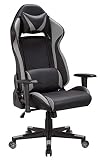 ESTILO Gaming: Asiento de diseño gaming, está hecho de cuero PU suave y cómodo de alta calidad. Es un diseño ergonómico con gran cojín. Tiene un buen tacto al usar y le da una buena experiencia durante su trabajo.