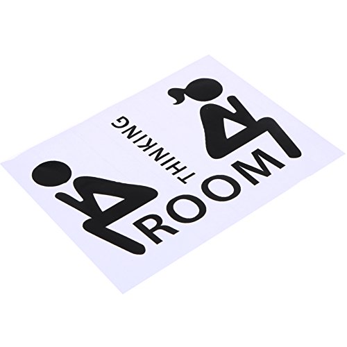 Demiawaking Wand-Paster Wandaufkleber Kreativ Sticker Aufkleber Wallpaper für Toilette Fenster Wand Hintergrund Dekoration DIY Cartoon „Thinking Room“ - 4
