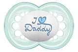 MAM Babyartikel Original Silikon I love Daddy, girl, 6 -16 Monate, Doppelpack - 2