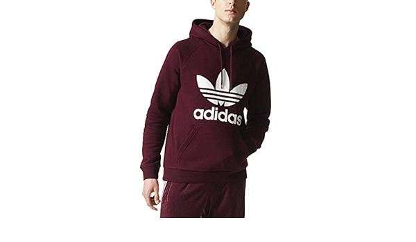 burgundy adidas hoodie mens