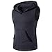 Produktbild Herren Stilvoll Mit Kapuze Ärmellos Bluse Amlaiworld Panzer Tops Fitnessstudio Hemd Weste (Dunkelgrau, L)