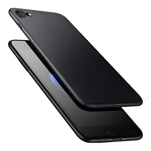 Funda Carcasa iPhone 8 iPhone 7, POOPHUNS Fundas Carcasas Case Caso para iPhone 8 iPhone 7, Negro, Ultra-Delgado, Anti-Rasguño, Anti-Golpes, Anti-Estático, Ligera, Ajuste Perfecto, Skin Series
