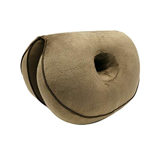 Dual Comfort Cushion Lift Hips Up Seat Cushion Multifunction, for Pressure Relief, Fits in Car Seat, Home, Office etc (Marrón)