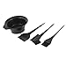 Sourcingmap Plastic Tint Bowl Hair Dye Brush Stylist Tools, Black - 4 Piece