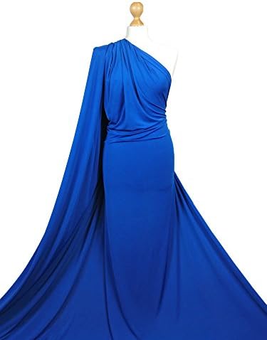 Premium Quality | Soft Touch 4 Way Stretch Fabric Spandex | Dressmaking Material | LF01 | by FABRIQUES (Royal Blue, Sample 8"X8")