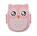 Produktbild Covermason Eule Mittagessen Box Brotdose Bento Box Essen Container Lagerung Box tragbar (Rosa)