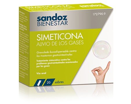 Sandoz Bienestar Simeticona Alivio de los Gases - 20 sobres