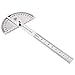 Price comparison product image Stainless Steel Protractor with 0-180 Degree Angle Round Head Finder Ruler Engineer Protractor Gauge Painting Drawing Measuring Instrument Ruler
