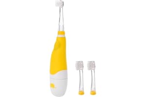 ‎SEAGO SEAGO Elektrische Zahnbürste Kinder 6 Monaten bis 4 Jahren, Baby zahnbürste mit LED Lampe Smart Timer SG902（Gelb）
