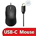 Produktbild USB-C Maus, Sunwe Kabelgebundene Maus & C USB-Maus für MacBook Pro 2016, 4 DPI Stufen verstellbar, kompatibel mit allen USB C Port Tablet und Handys - schwarz