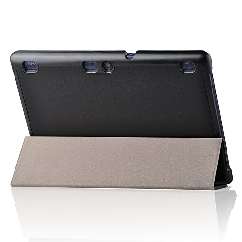 Lenovo TAB 2 A10-70 hülle Schutzhülle, IVSO hochwertiges PU Leder Etui – mit Standfunktion und automatischem Schlaf Funktion, super 360° Anti-Wrestling, ist für Lenovo TAB 2 A10-70 25,6 cm (10,1 Zoll) Tablet-PC perfekt geeignet, Schwarz - 2