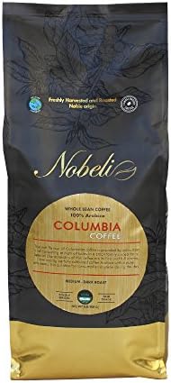 Colombia Single Orgin Organic Roasted Whole Bean Specialty Gourmet Coffee, 907g Bag Net Weight (907)